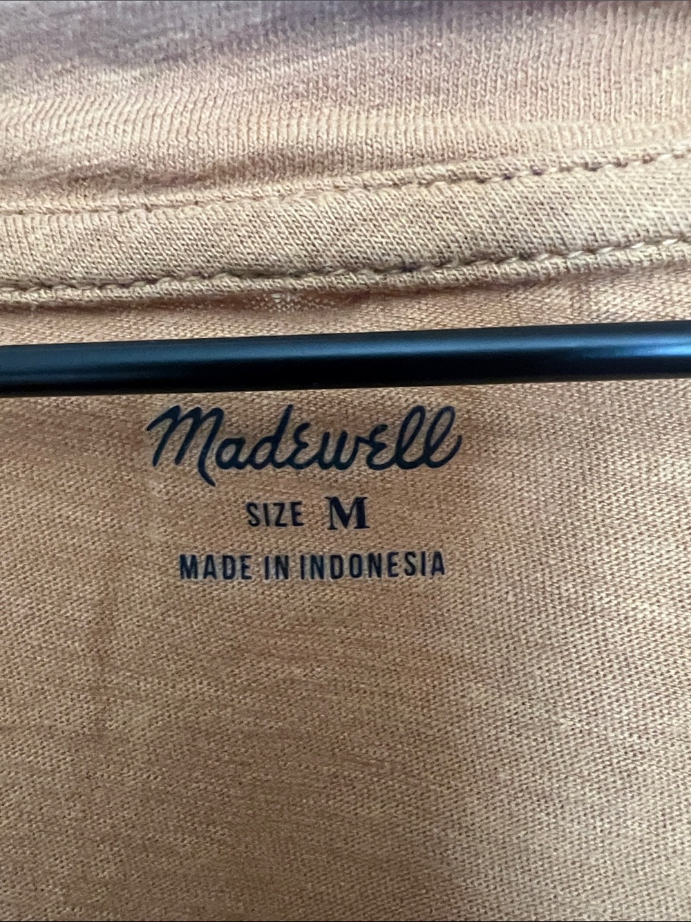 Madewell V-Neck Tee in Burnt Orange - Picture 3 of 7